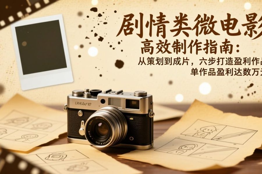 剧情类微电影高效制作指南：从策划到成片，六步打造盈利作品，单作品盈利达数万元