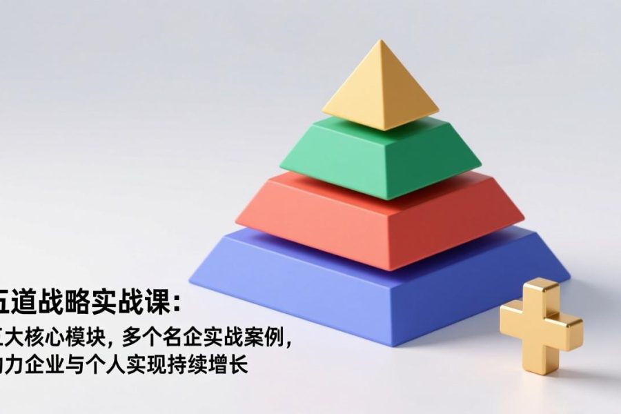 五道战略实战课：五大核心模块，多个名企实战案例，助力企业与个人实现持续增长