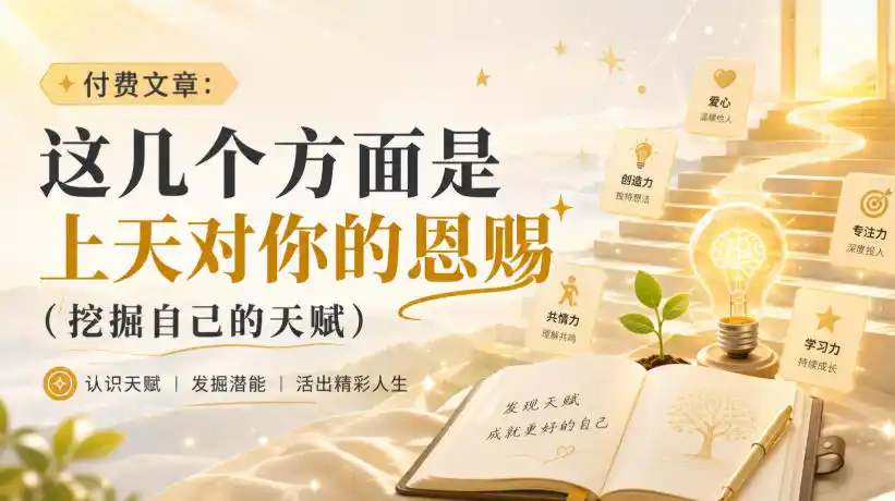 付费文章：这几个方面是上天对你的恩赐(挖掘自己的天赋)-创课坊