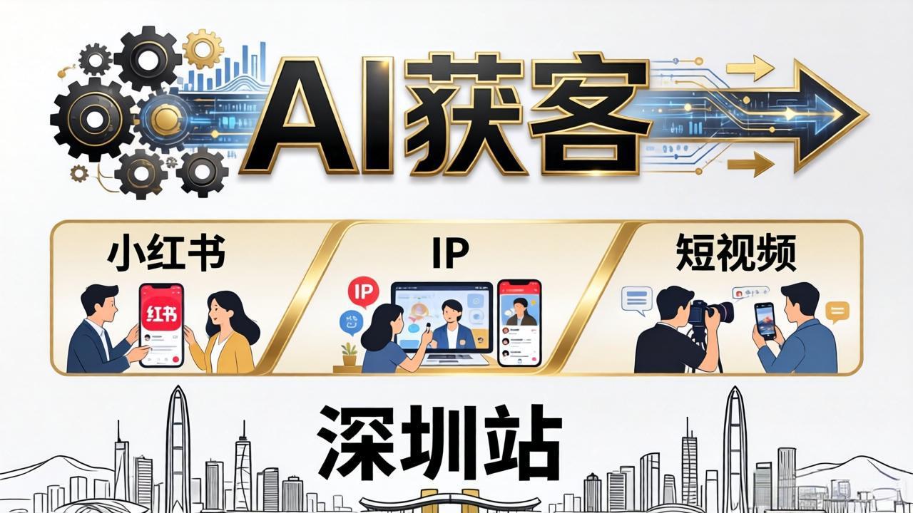 2026AI获客大课深圳站：4月17日-19日3天2夜拆透小红书+IP+短视频，老板操盘手必来-创课坊