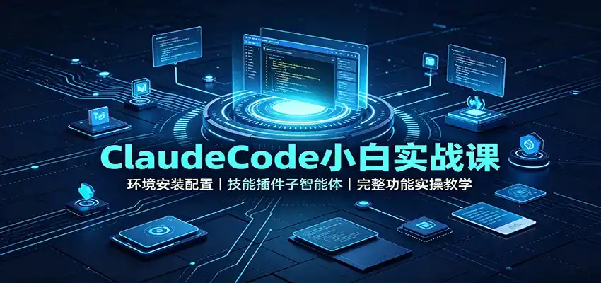 ClaudeCode小白实战课：环境安装配置，技能插件子智能体，完整功能实操教学-创课坊