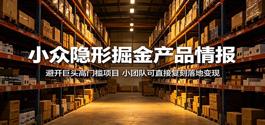 小众隐形掘金产品情报：避开巨头高门槛项目，小团队可直接复刻落地变现-创课坊
