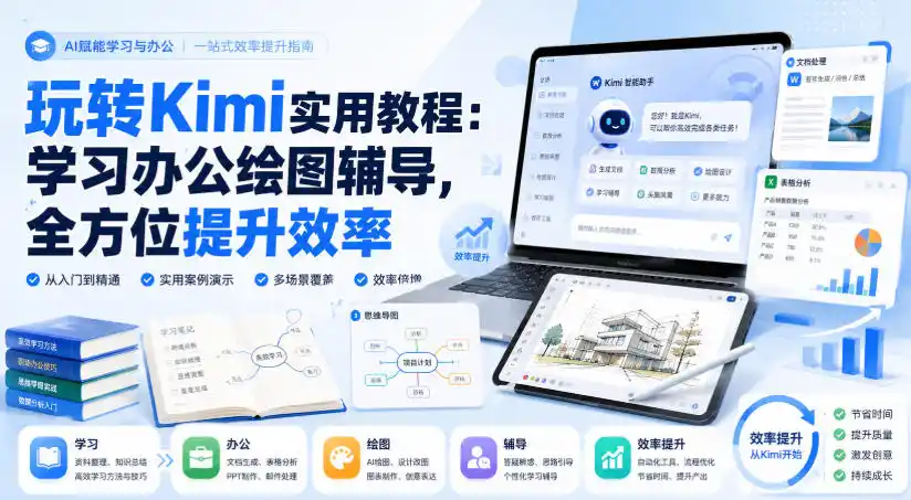 玩转Kimi实用教程：学习办公绘图辅导，全方位提升效率-创课坊