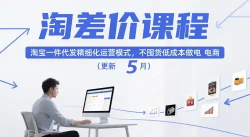 淘差价课程，淘宝一件代发精细化运营模式，不囤货低成本做电商(更新26年8月)