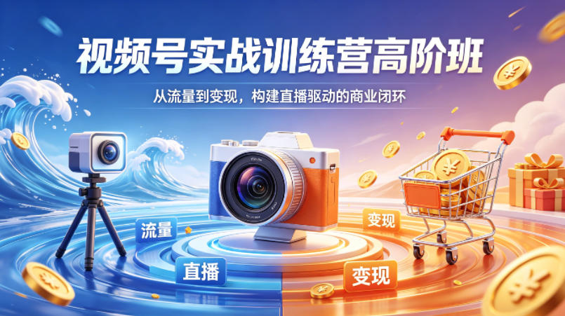 视频号实战训练营高阶班，从流量到变现，构建直播驱动的商业闭环(26年4月)-创课坊