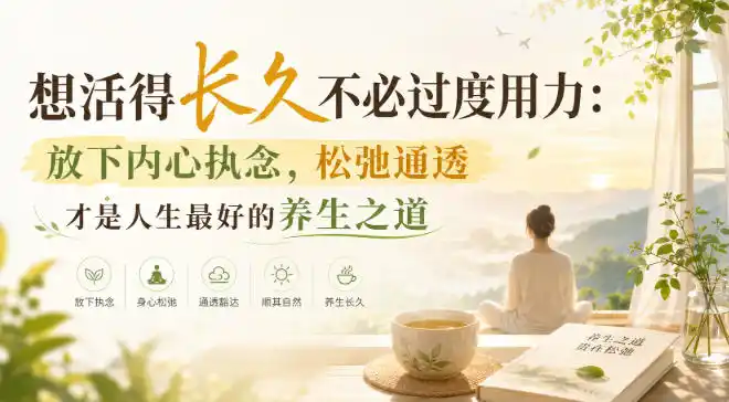 付费文章：想活得长久不必过度用力：放下内心执念，松弛通透才是人生最好的养生之道-创课坊