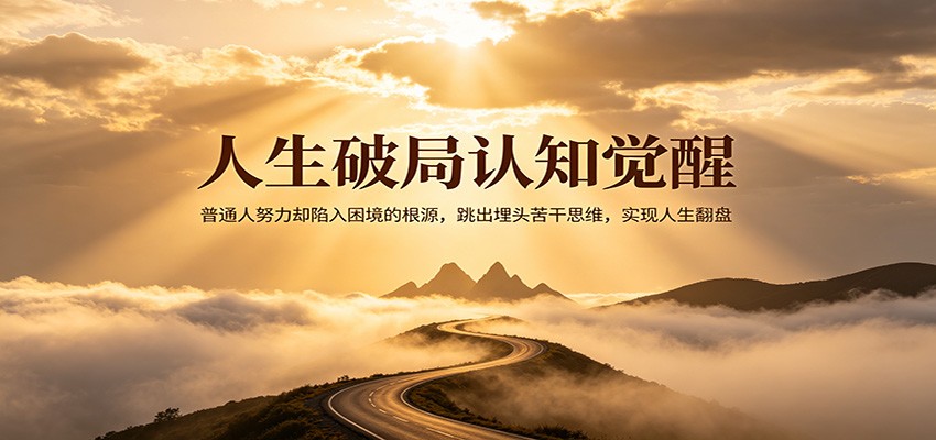 人生破局认知觉醒，普通人努力却陷入困境的根源，跳出埋头苦干思维，实现人生翻盘-创课坊