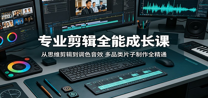 专业剪辑全能成长课：从思维剪辑到调色音效，多品类片子制作全精通-创课坊