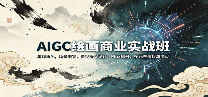 AIGC绘画商业实战班：游戏角色，场景美宣，影视概念设计，Flux炼丹，多元赛道接单变现-创课坊