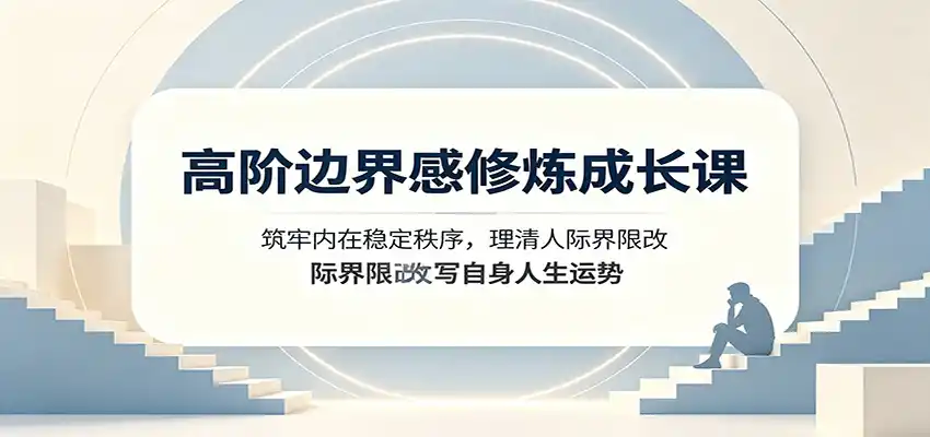 高阶边界感修炼成长课：筑牢内在稳定秩序，理清人际界限改写自身人生运势