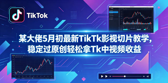 某大佬5月初最新TikTk影视切片教学，稳定过原创轻松拿Tk中视频收益-创课坊