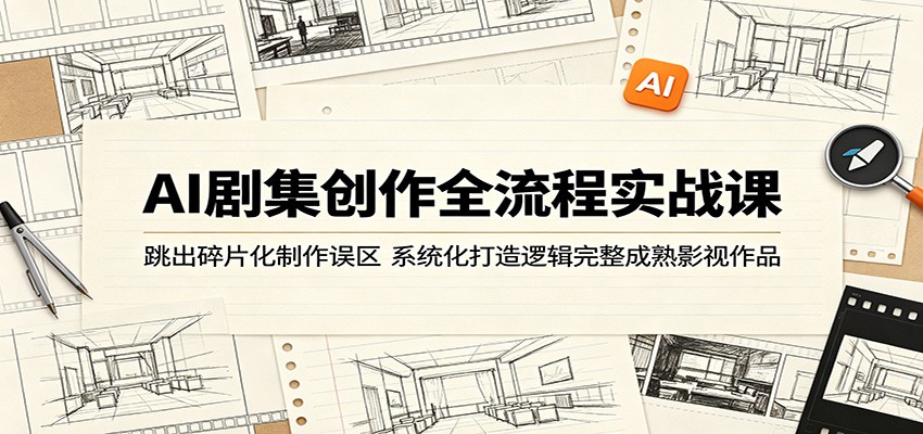 AI剧集创作全流程实战课：跳出碎片化制作误区，系统化打造逻辑完整成熟影视作品-创课坊