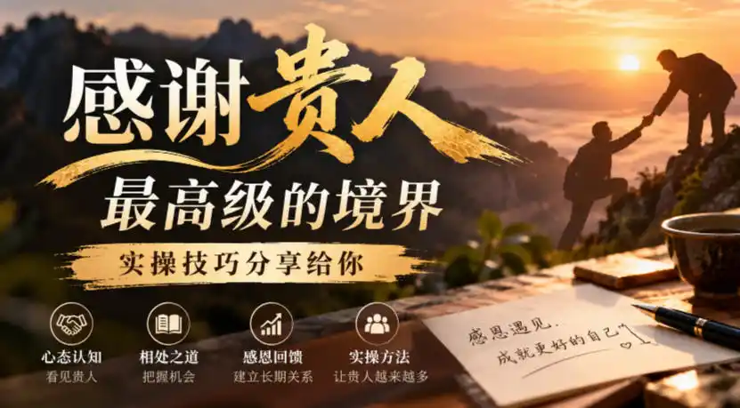 某公众号付费文章：感谢贵人最高级的境界，实操技巧分享给你