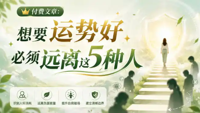 付费文章:想要运势好,必须远离这5种人-创课坊
