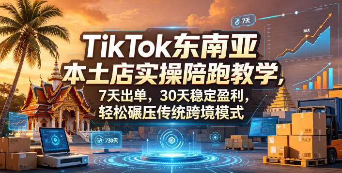 TikTok东南亚本土店实操陪跑教学，7天出单，30天稳定盈利，轻松碾压传统跨境模式(更新0516)-创课坊