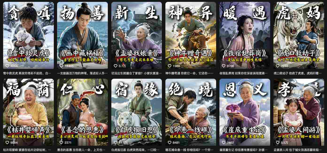 抖音67W粉丝博主的AI民间故事教学，从起号、文案、剪辑到多平台变现全流程，伙伴分成计划接广告等多种收益（因人而异，不承诺收益），月入（因人而异，不承诺收益）1W+