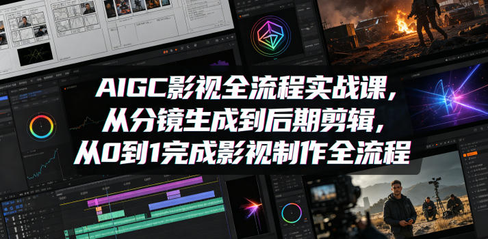 AIGC影视全流程实战课，从分镜生成到后期剪辑，从0到1完成影视制作全流程-创课坊