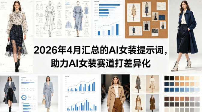 2026年4月汇总的AI女装提示词，助力AI女装赛道打差异化-创课坊