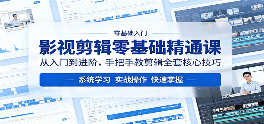 影视剪辑零基础精通课：从入门到进阶，手把手教剪辑全套核心技巧-创课坊