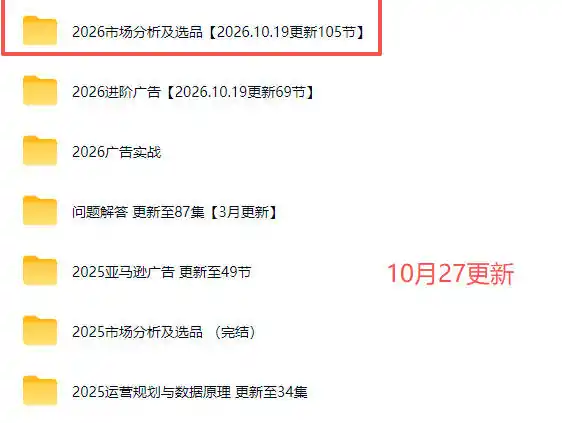 2026亚马逊视频教程，学习我们的商业模式，以及2026最新的选品及运营经验(更新1027)