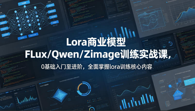 系统性学习Lora商业模型FLux／Qwen／Zimage训练实战课，0基础入门至进阶，全面掌握lora训练核心内容-创课坊