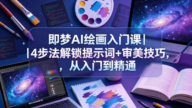 即梦AI绘画入门课｜4步法解锁提示词+审美技巧，从入门到精通-创课坊
