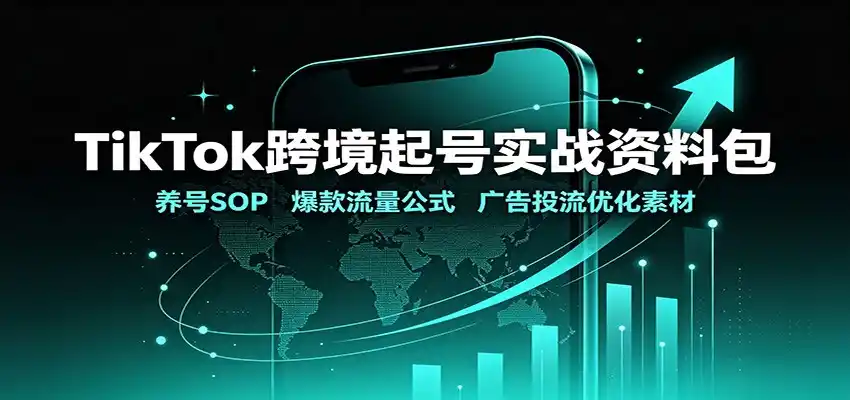 TikTok跨境起号实战资料包：养号SOP，爆款流量公式，广告投流优化素材-创课坊