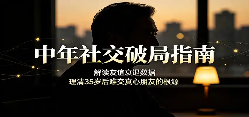 中年社交破局指南：解读友谊衰退数据，理清35岁后难交真心朋友的根源