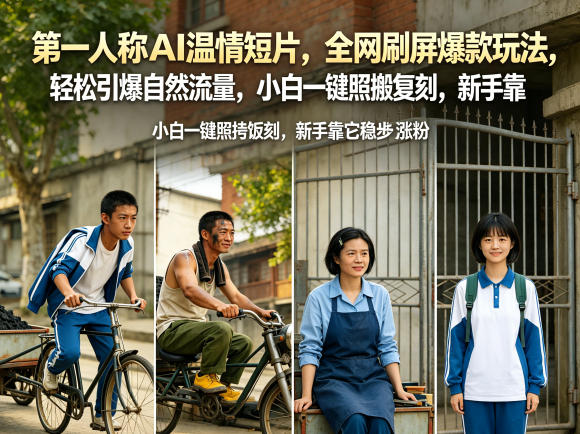 第一人称AI温情短片，全网刷屏爆款玩法，轻松引爆自然流量，小白一键照搬复刻，新手靠它稳步涨粉-创课坊
