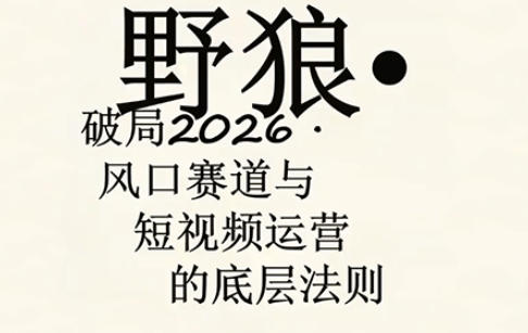 野狼团队·多平台实操运营课，覆盖AI口播、服装、好物、漫剪等热门玩法(更新4月29日)-创课坊