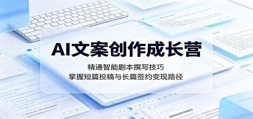 AI文案创作成长营：精通智能剧本撰写技巧，掌握短篇投稿与长篇签约变现路径-创课坊