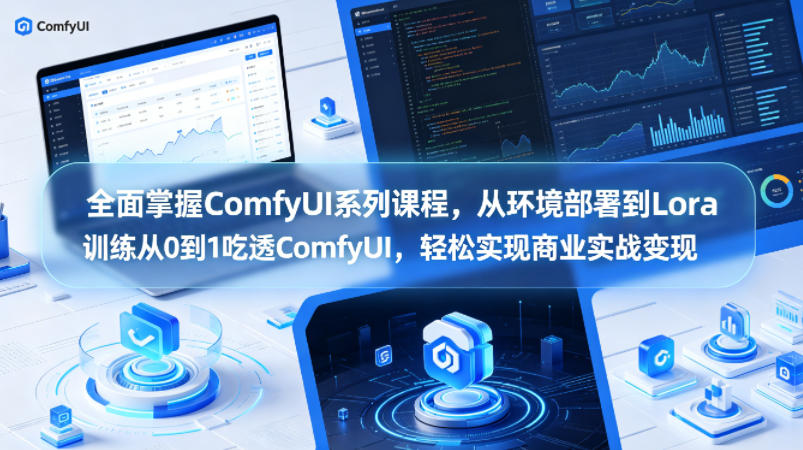 全面掌握ComfyUI系列课程，从环境部署到Lora训练从0到1吃透ComfyUI，轻松实现商业实战变现-创课坊