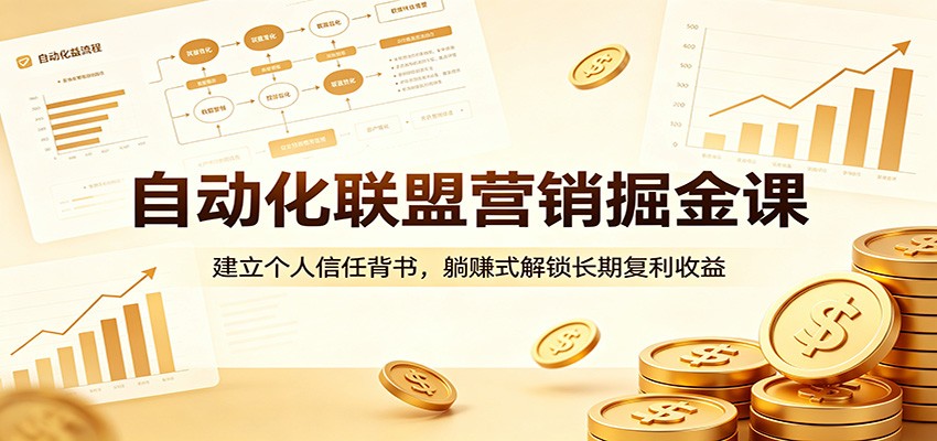 自动化联盟营销掘金课：建立个人信任背书，躺赚式解锁长期复利收益-创课坊