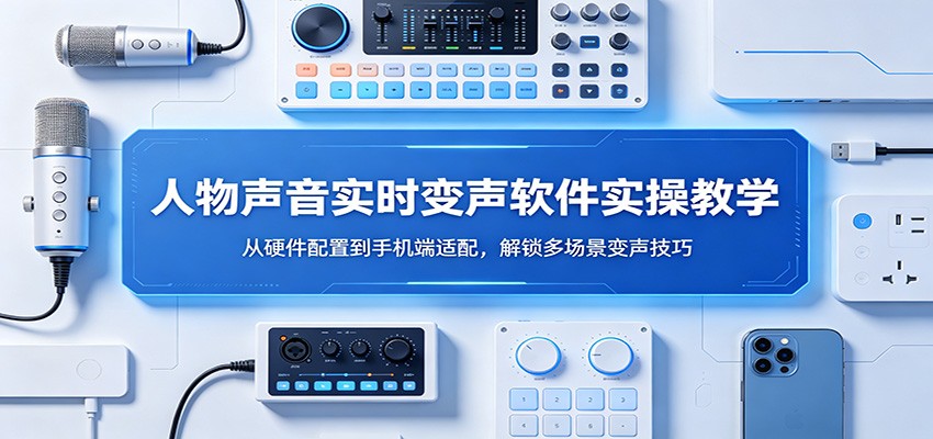 人物声音实时变声软件实操教学：从硬件配置到手机端适配，解锁多场景变声技巧-创课坊