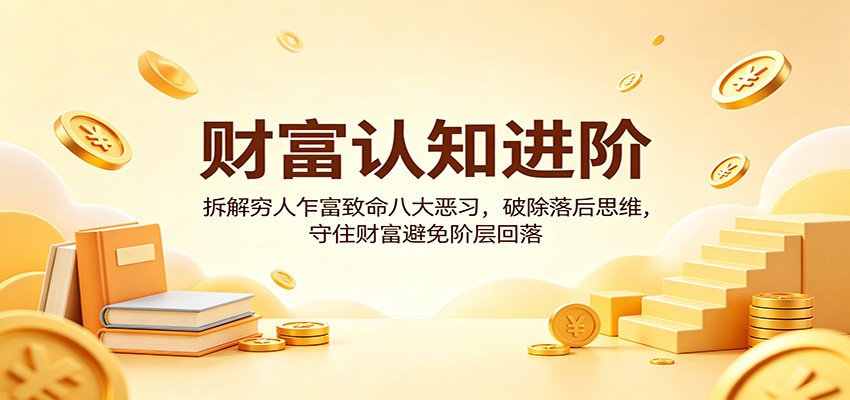 财富认知进阶：拆解穷人乍富致命八大恶习，破除落后思维，守住财富避免阶层回落-创课坊