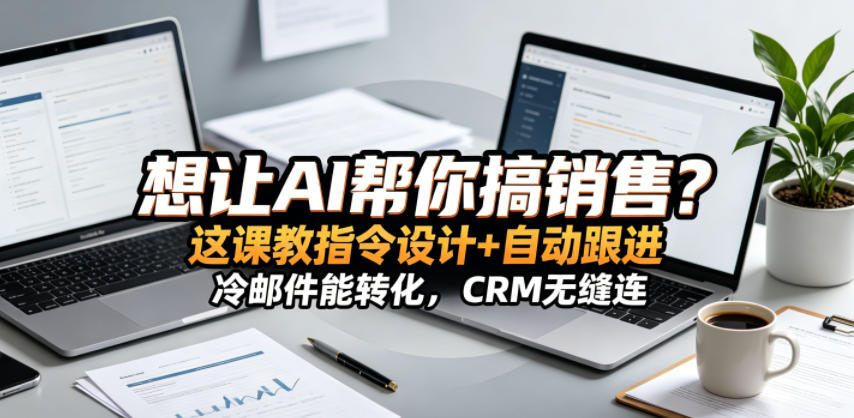 想让AI帮你搞销售？这课教指令设计+自动跟进，冷邮件能转化，CRM无缝连！【原创双语字幕】-创课坊