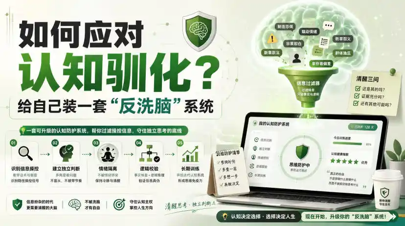 付费文章:如何应对认知驯化?给自己装一套“反洗脑”系统