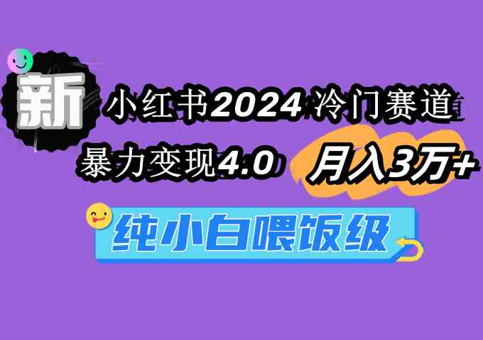 (9133期)小红书2024冷门赛道 月入3万+ 暴力变现4.0 纯小白喂饭级