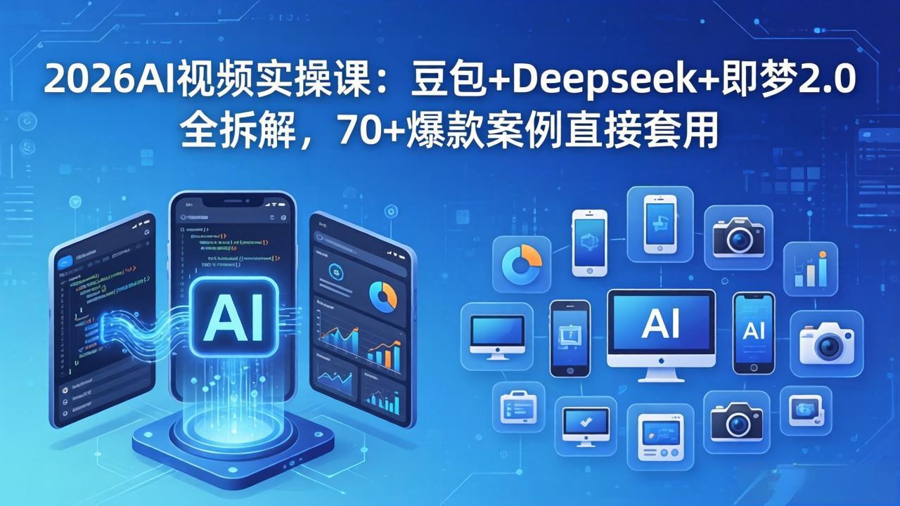 2026AI视频实操课：豆包+Deepseek+即梦2.0全拆解，70+爆款案例直接套用-创课坊