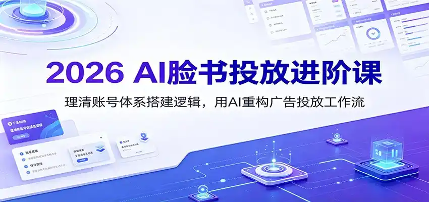 2026 AI脸书投放进阶课：理清账号体系搭建逻辑，用AI重构广告投放工作流(更新)