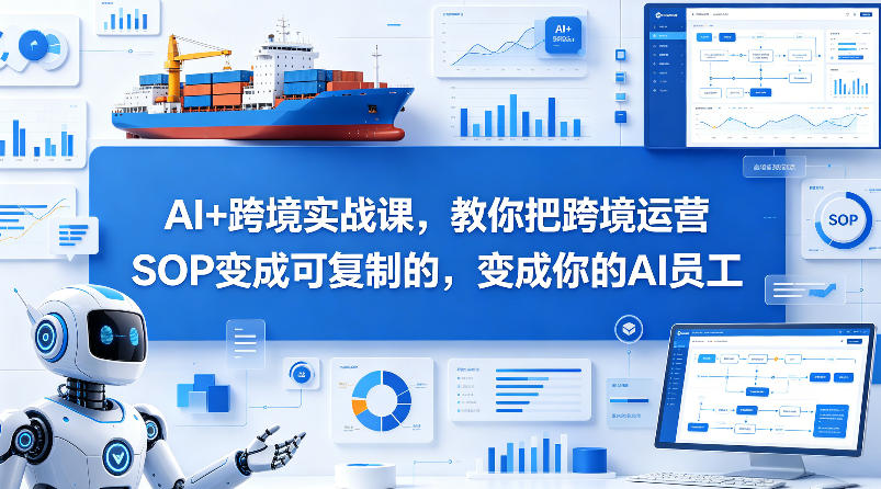 AI+跨境实战课，教你把跨境运营S0变成可复制的，变成你的AI员工-创课坊