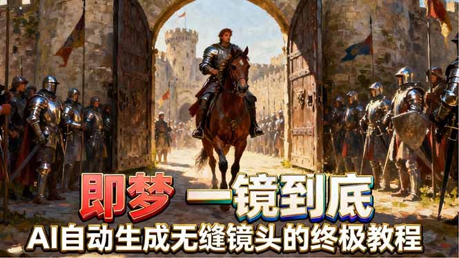 即梦AI一镜到底终极教程，智能补帧+运镜技巧，AI自动生成无缝丝滑长镜头高效出片-创课坊