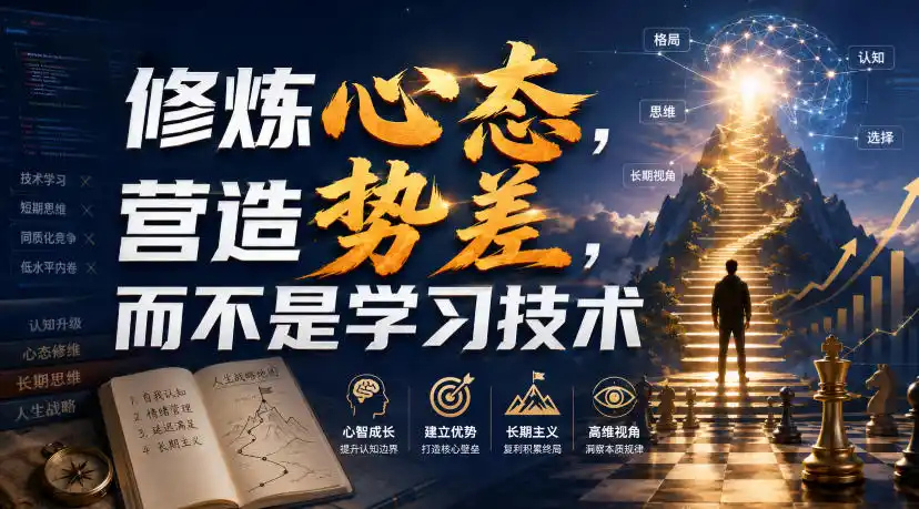 付费文章：修炼心态，营造势差，而不是学习技术