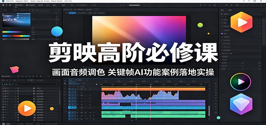 剪映高阶必修课：画面音频调色，关键帧AI功能案例落地实操-创课坊