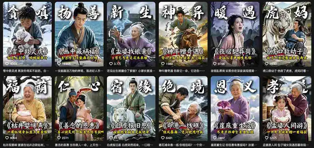 抖音AI民间故事账号实战！67W粉丝博主拆解起号、文案、画面与剪辑，分享伙伴计划及广告变现路径，月入（因人而异，不承诺收益）10000+