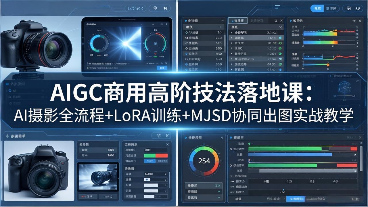 AIGC商用高阶技法落地课：AI摄影全流程+LoRA训练+MJSD协同出图实战教学-创课坊